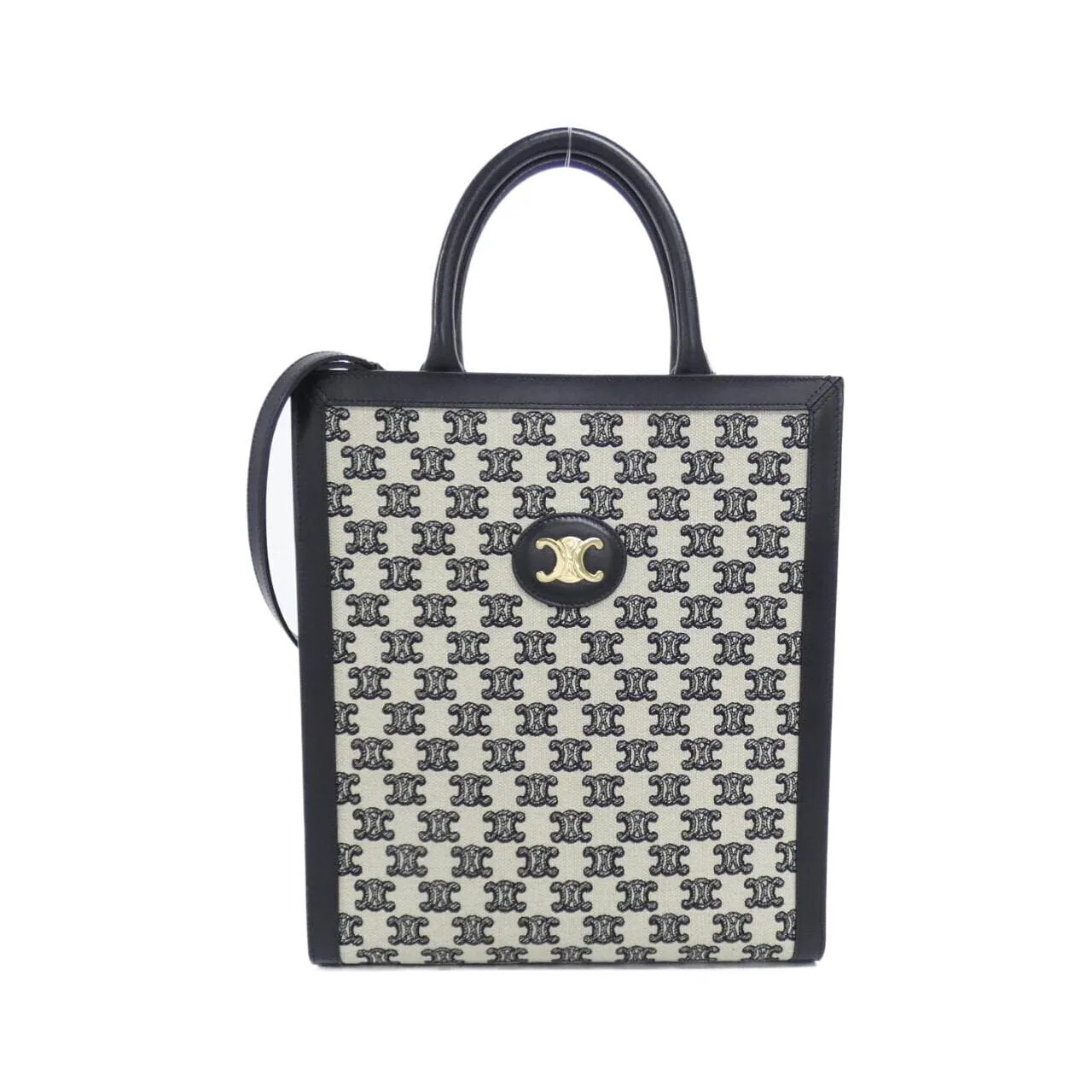 CELINE Cabas 194352CS8 Handbag Canvas Black