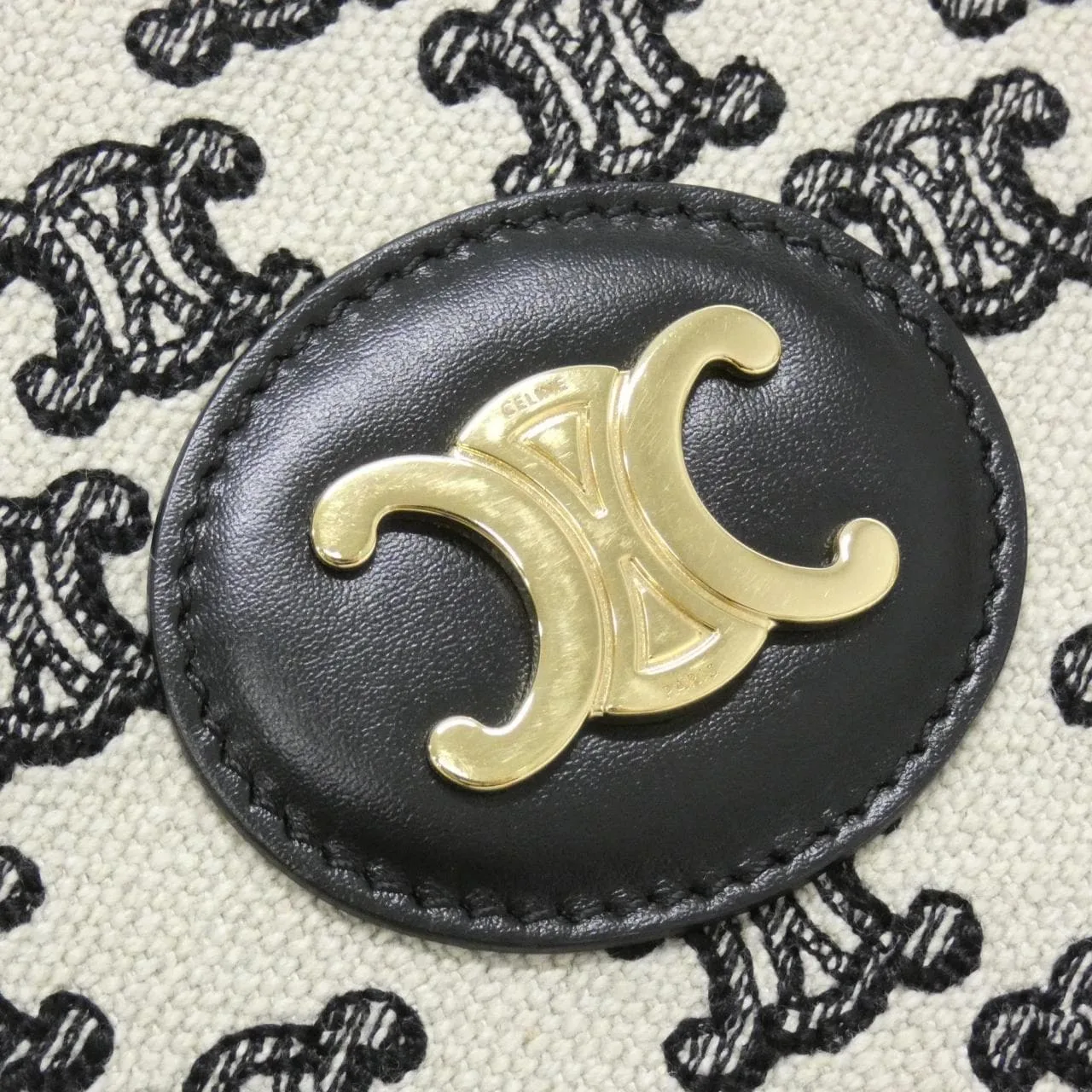 CELINE Cabas 194352CS8 Handbag Canvas Black Canvas Rank A - Thumbnail 5