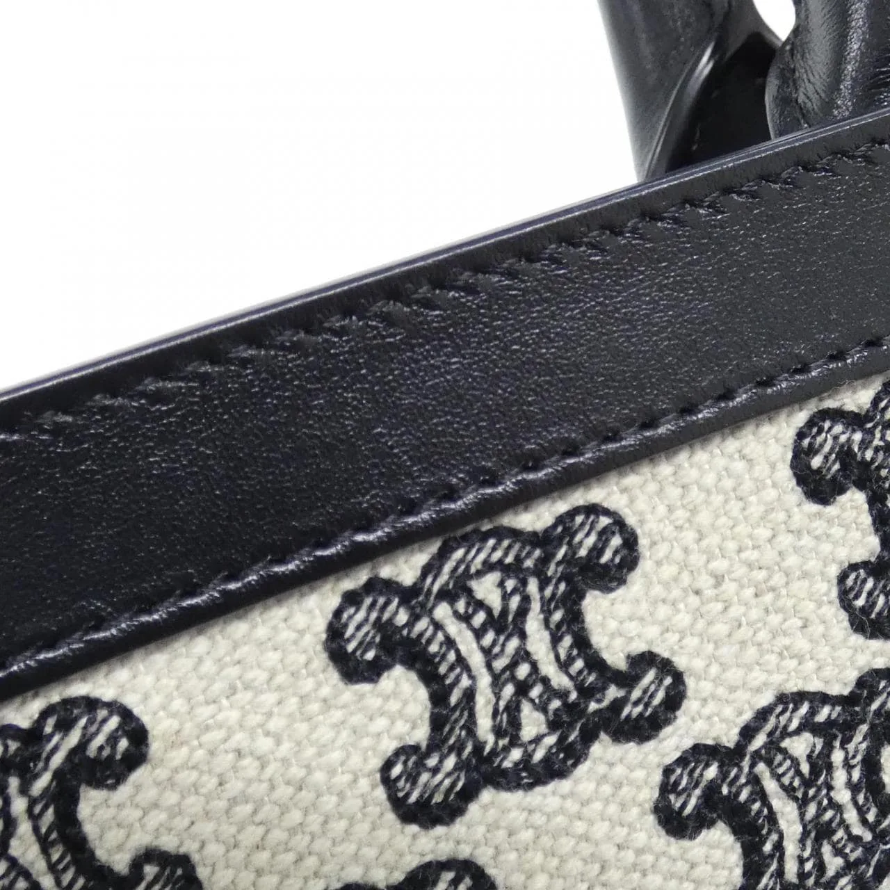 CELINE Cabas 194352CS8 Handbag Canvas Black Canvas Rank A - Thumbnail 7