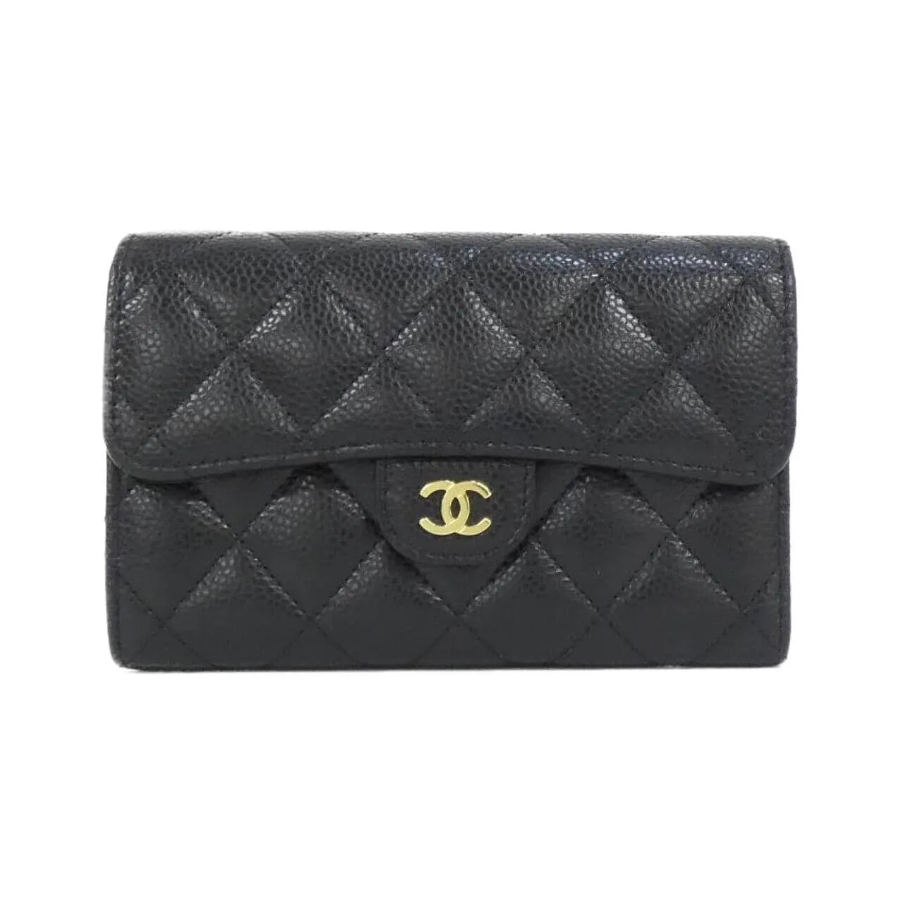 CHANEL Timeless Classic AP0232 Wallet Grained Calfskin Black