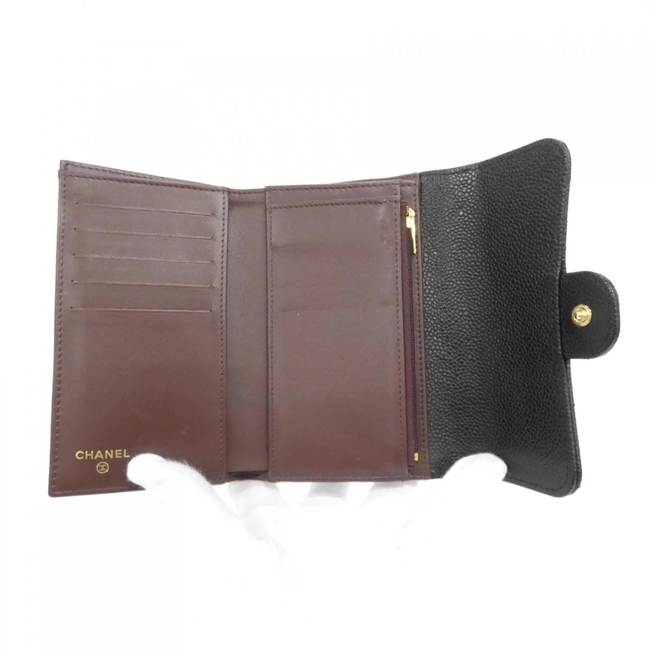 CHANEL Timeless Classic AP0232 Wallet Grained Calfskin Black Grained Calfskin Rank A - Thumbnail 6