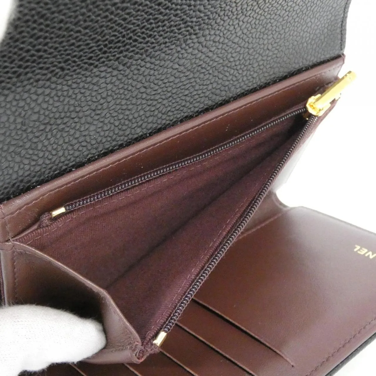 CHANEL Timeless Classic AP0232 Wallet Grained Calfskin Black Grained Calfskin Rank A - Thumbnail 9