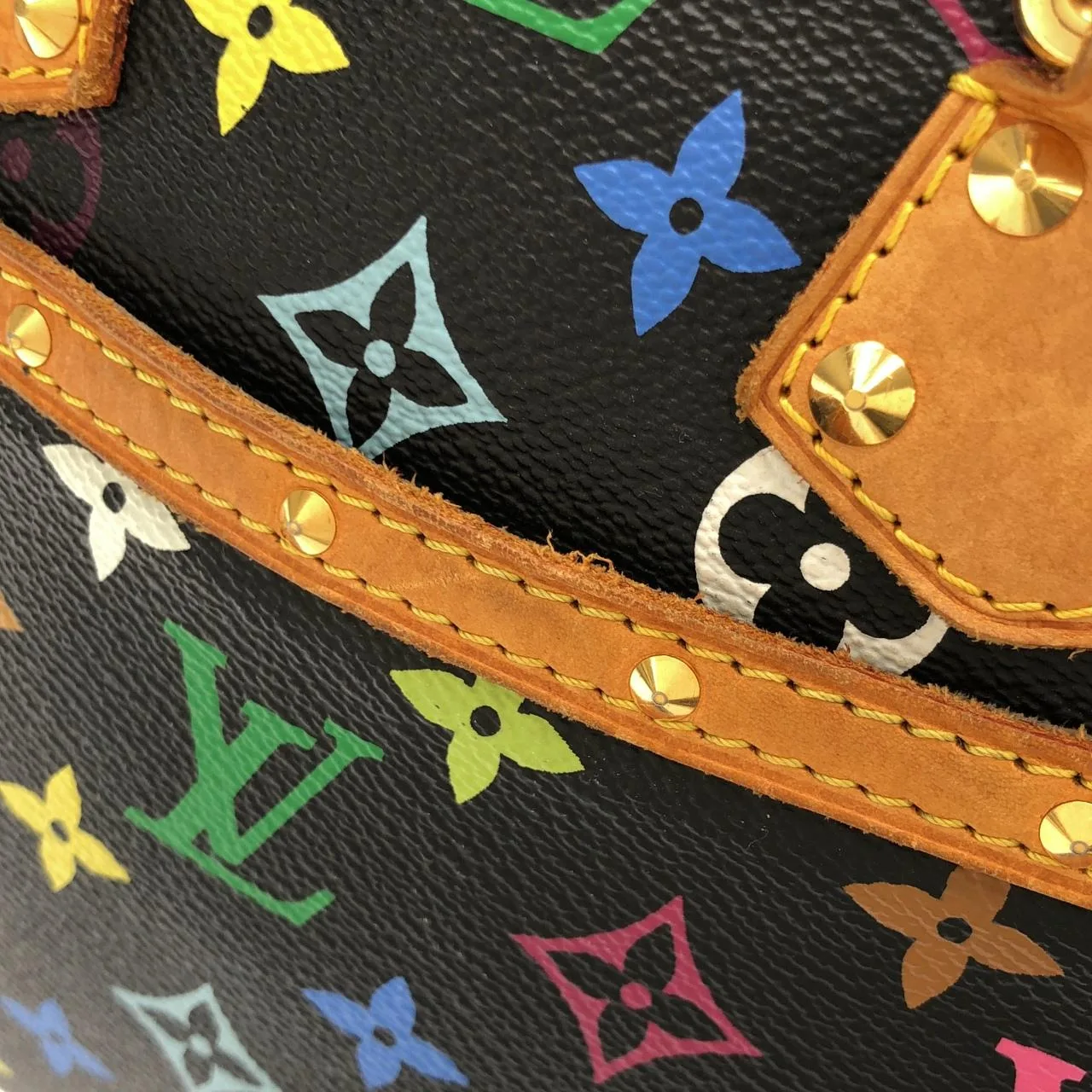 LOUIS VUITTON M92662 Handbag Canvas Multicolor 帆布 中古品B - 縮圖 5