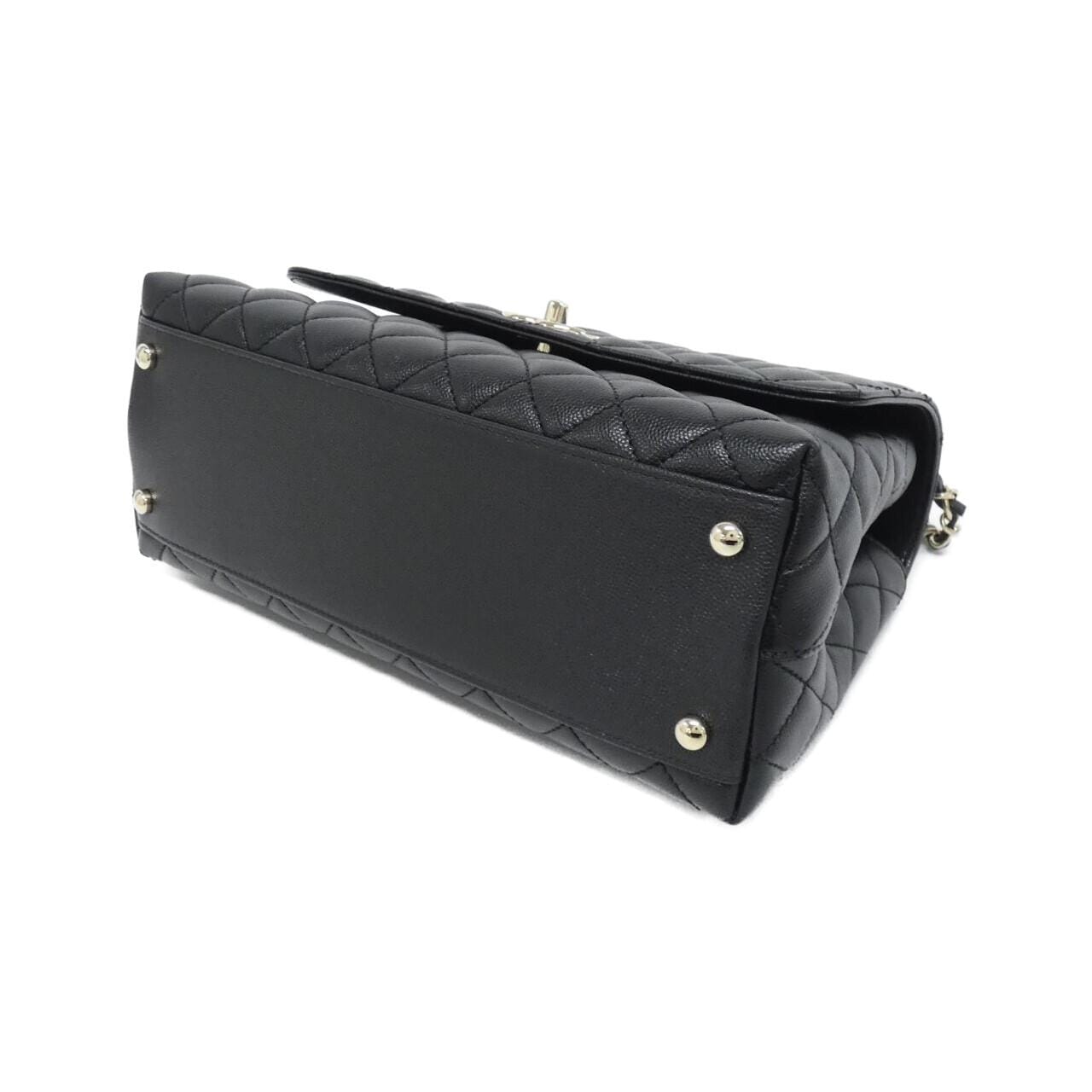 CHANEL Matelasse 92991 Bag Grained Calfskin 黑色 荔枝紋牛皮 中古品A - 縮圖 3