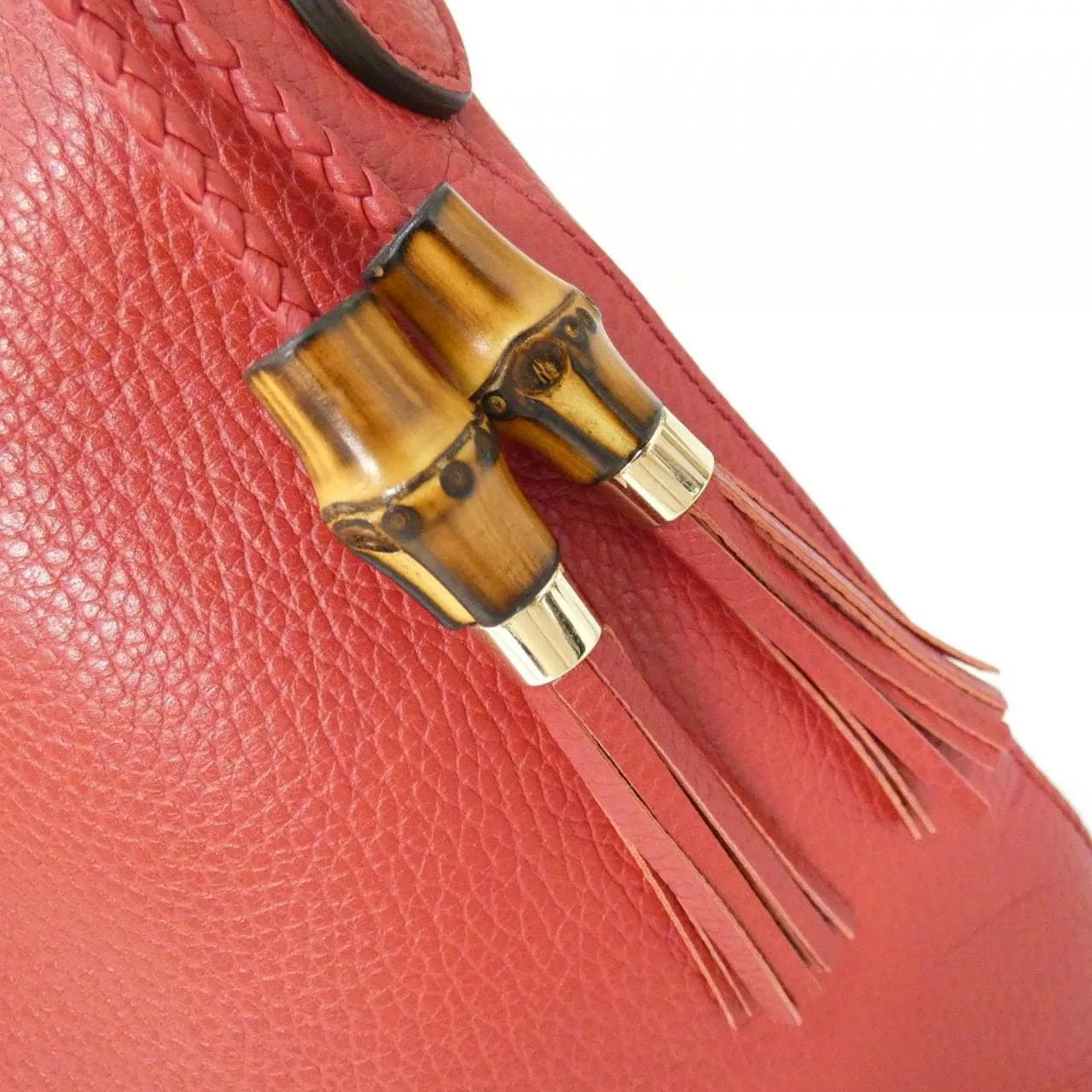GUCCI GG Supreme 449643 CAO0G Handbag Leather 紅色 皮革 中古品A - 縮圖 4