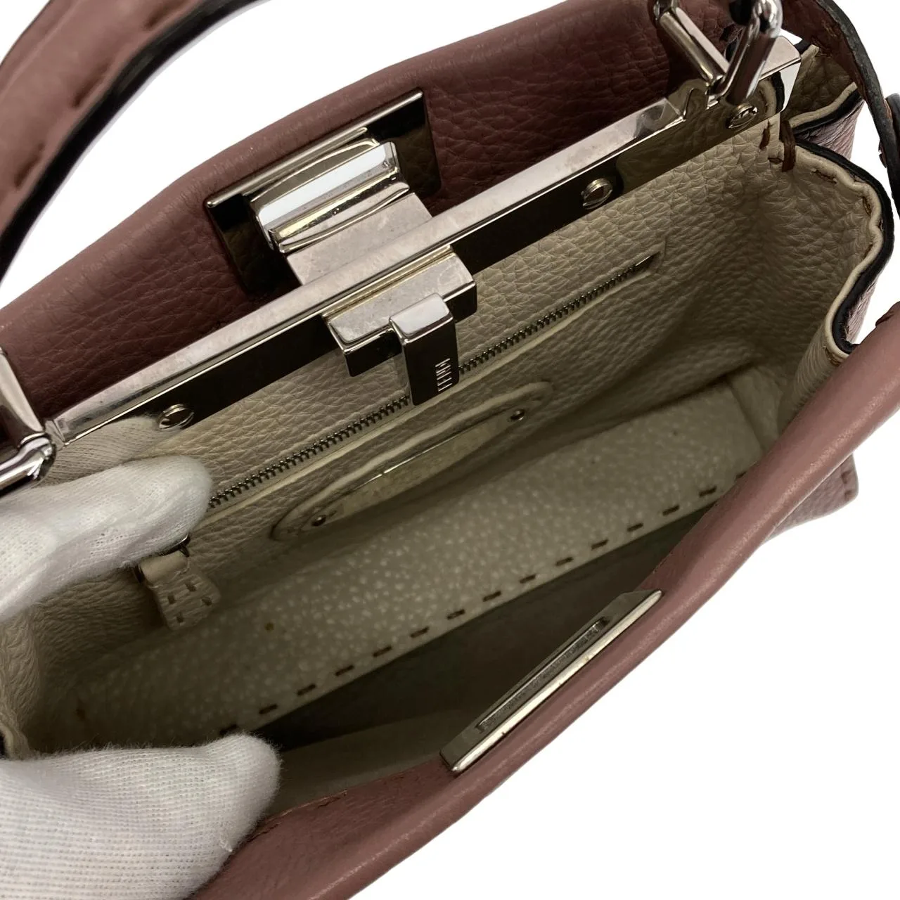 FENDI Peekaboo 8BN244 Q0J Handbag Black - Thumbnail 6