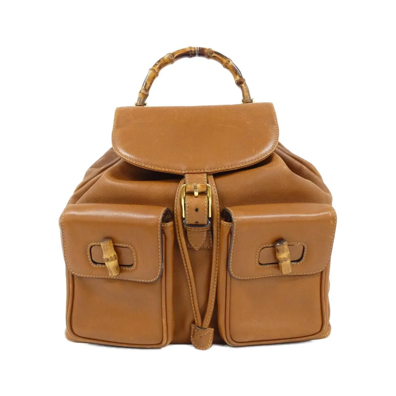 GUCCI 003 1998 Backpack Leather Brown