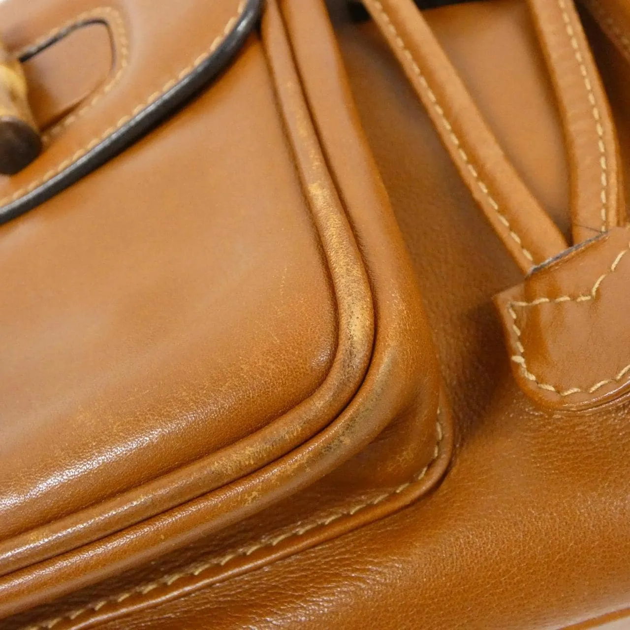 GUCCI 003 1998 Backpack Leather Brown Leather Rank B - Thumbnail 4