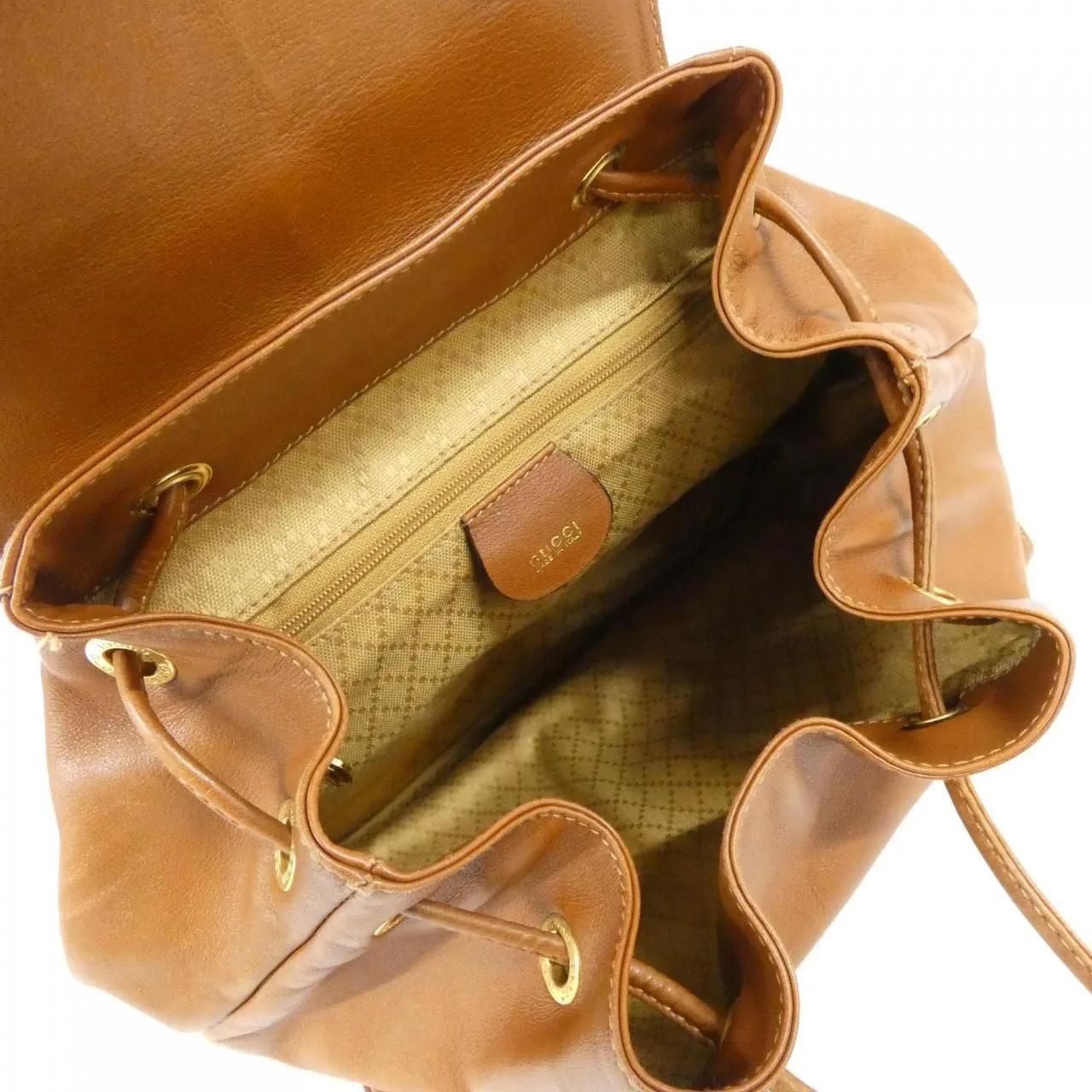 GUCCI 003 1998 Backpack Leather Brown Leather Rank B - Thumbnail 10