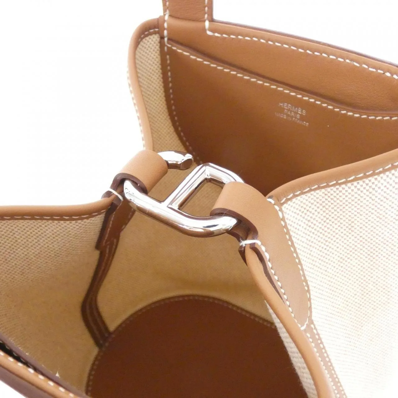 HERMES 085690CK Handbag Swift Beige Swift Leather Rank A - Thumbnail 5