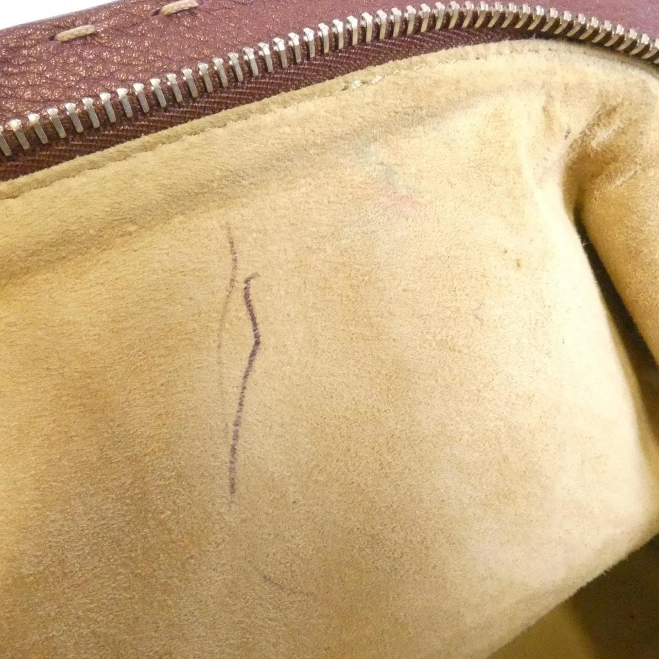 FENDI Peekaboo 8BN127 NDV Handbag Leather 酒紅色 皮革 中古品B - 縮圖 8