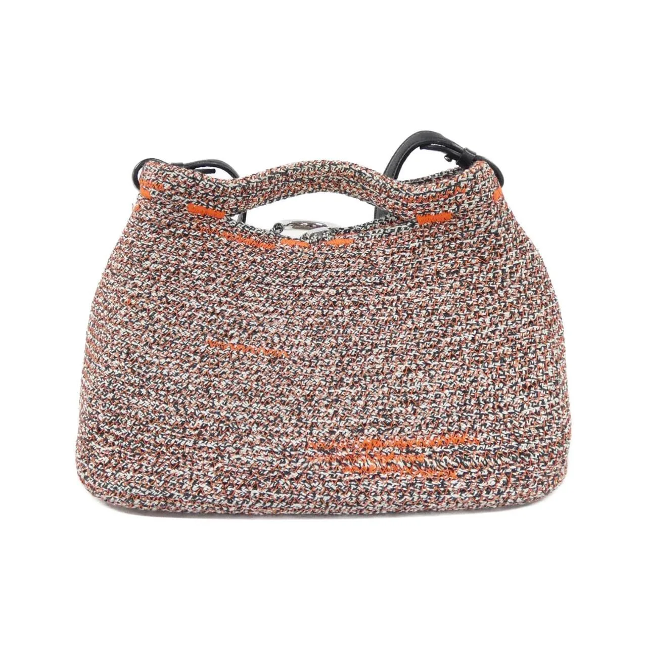 BALENCIAGA 380687 KZF1N Handbag Canvas 黑色 帆布 中古品B - 縮圖 2