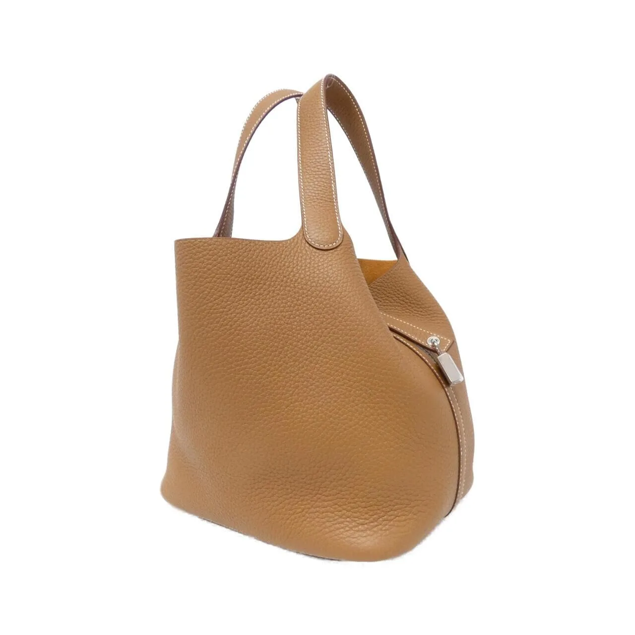 HERMES 060991CK Handbag Clemence Gold