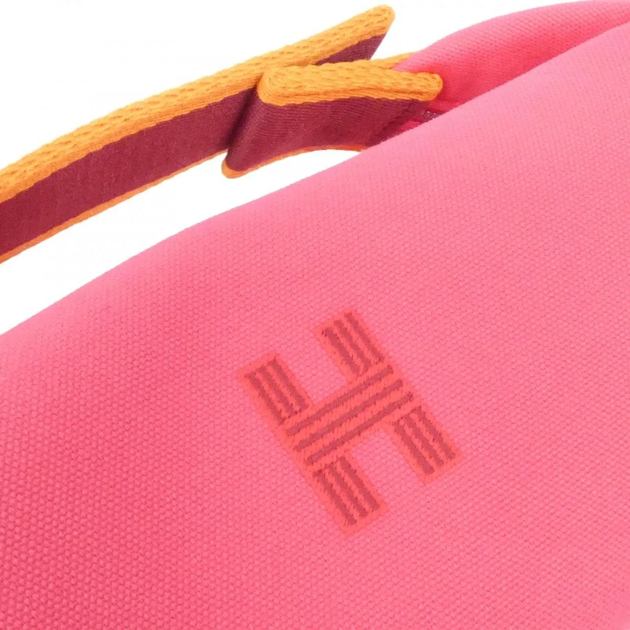 HERMES 103222M Pouch Canvas 黑色 帆布 中古品A - 縮圖 4