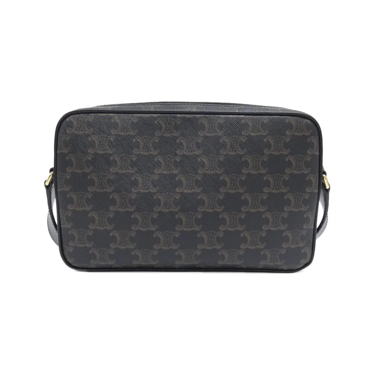 CELINE Triomphe 194502CIM Shoulder Canvas 黑色 帆布 中古品A - 縮圖 2