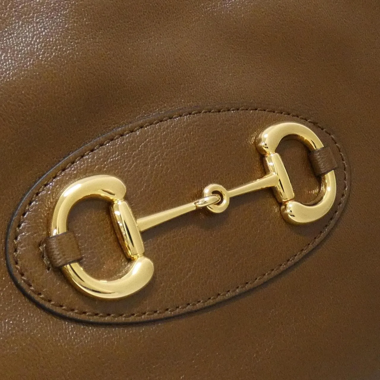 GUCCI Horsebit 1955 623694 1U10G Handbag Leather Black Leather Rank A - Thumbnail 4