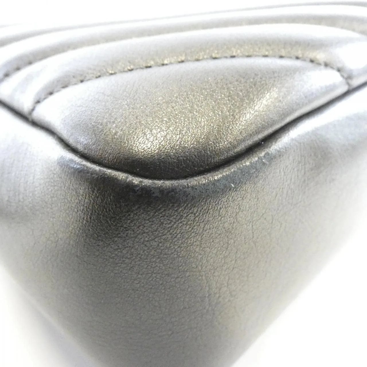 SAINT LAURENT 468537 Handbag Lambskin 黑色 羊皮 中古品B - 縮圖 3