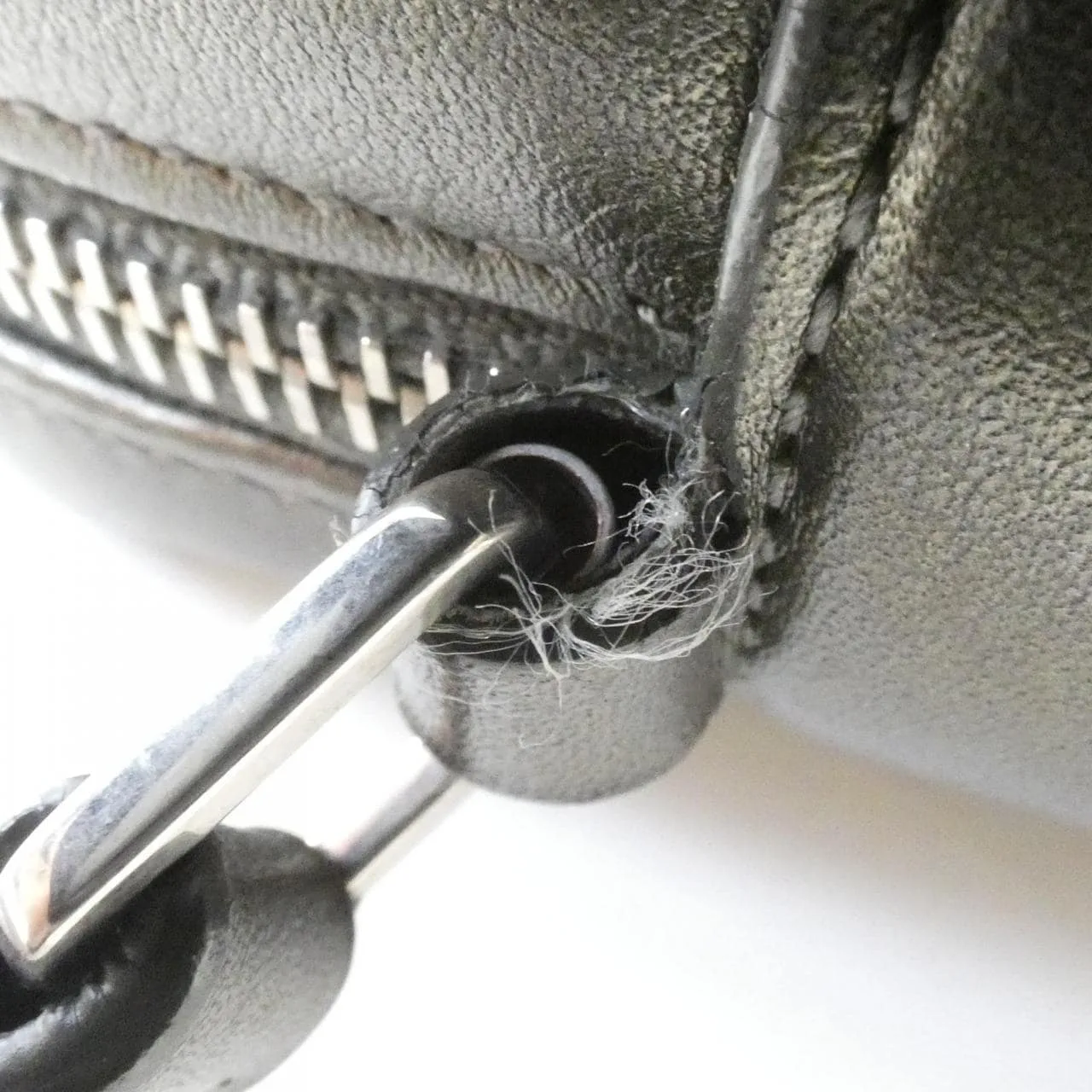 SAINT LAURENT 468537 Handbag Lambskin 黑色 羊皮 中古品B - 縮圖 5