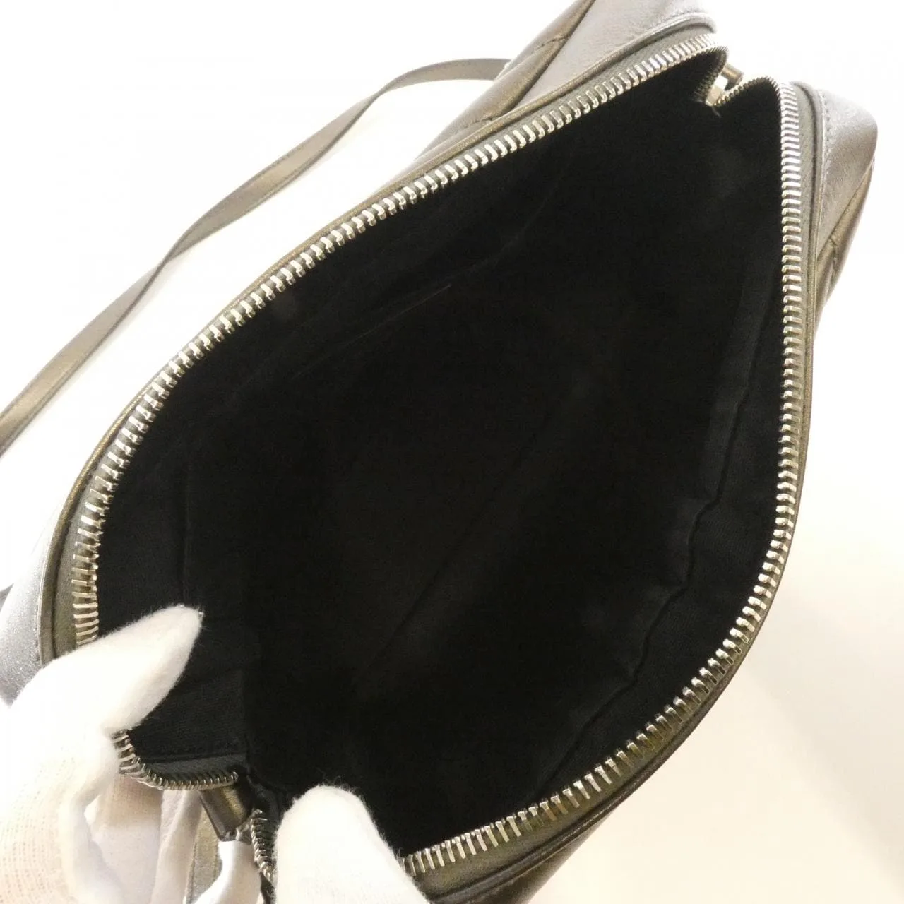 SAINT LAURENT 468537 Handbag Lambskin 黑色 羊皮 中古品B - 縮圖 7
