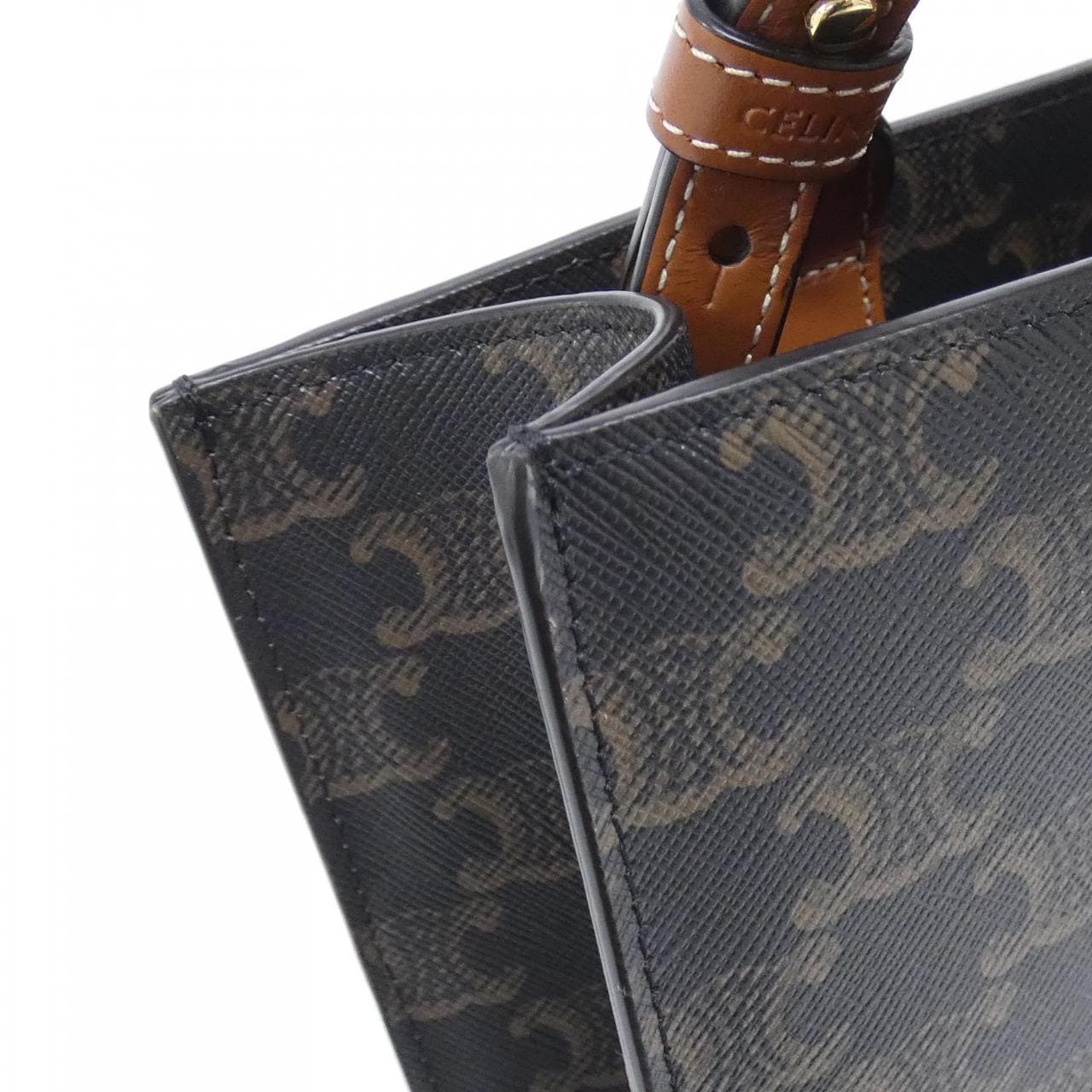 CELINE Cabas 191542BZK Handbag Canvas 5