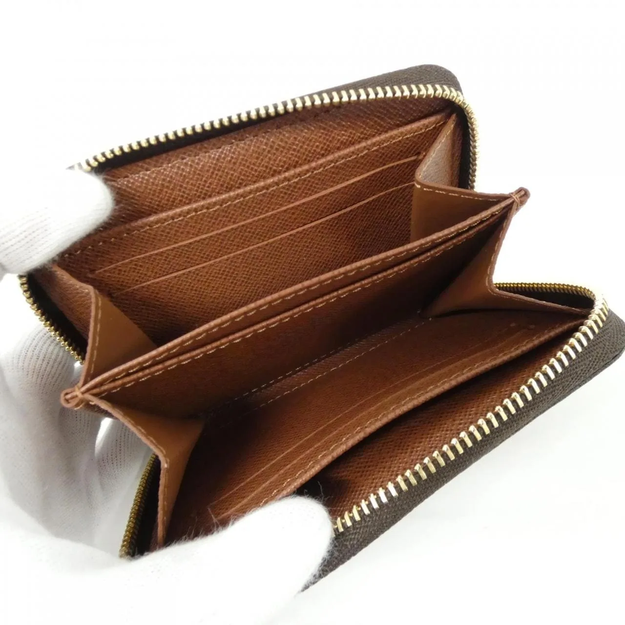 LOUIS VUITTON M60067 Coin Case Monogram 黑色 Monogram 中古品A - 縮圖 3