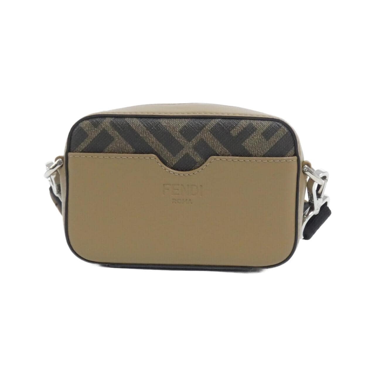 FENDI 7M0344 AJF8 Shoulder Canvas 黑色 帆布 中古品A - 縮圖 2