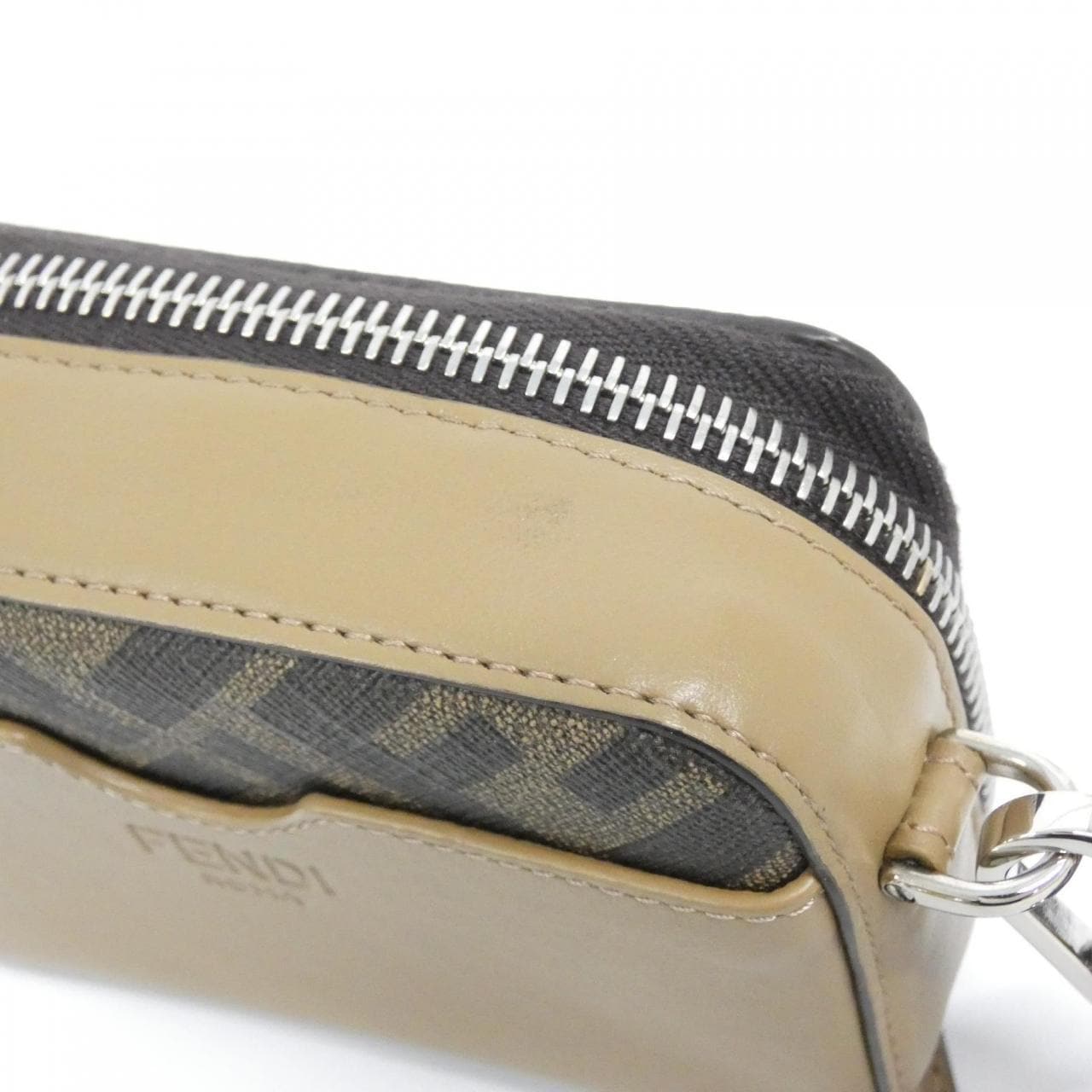 FENDI 7M0344 AJF8 Shoulder Canvas 黑色 帆布 中古品A - 縮圖 4