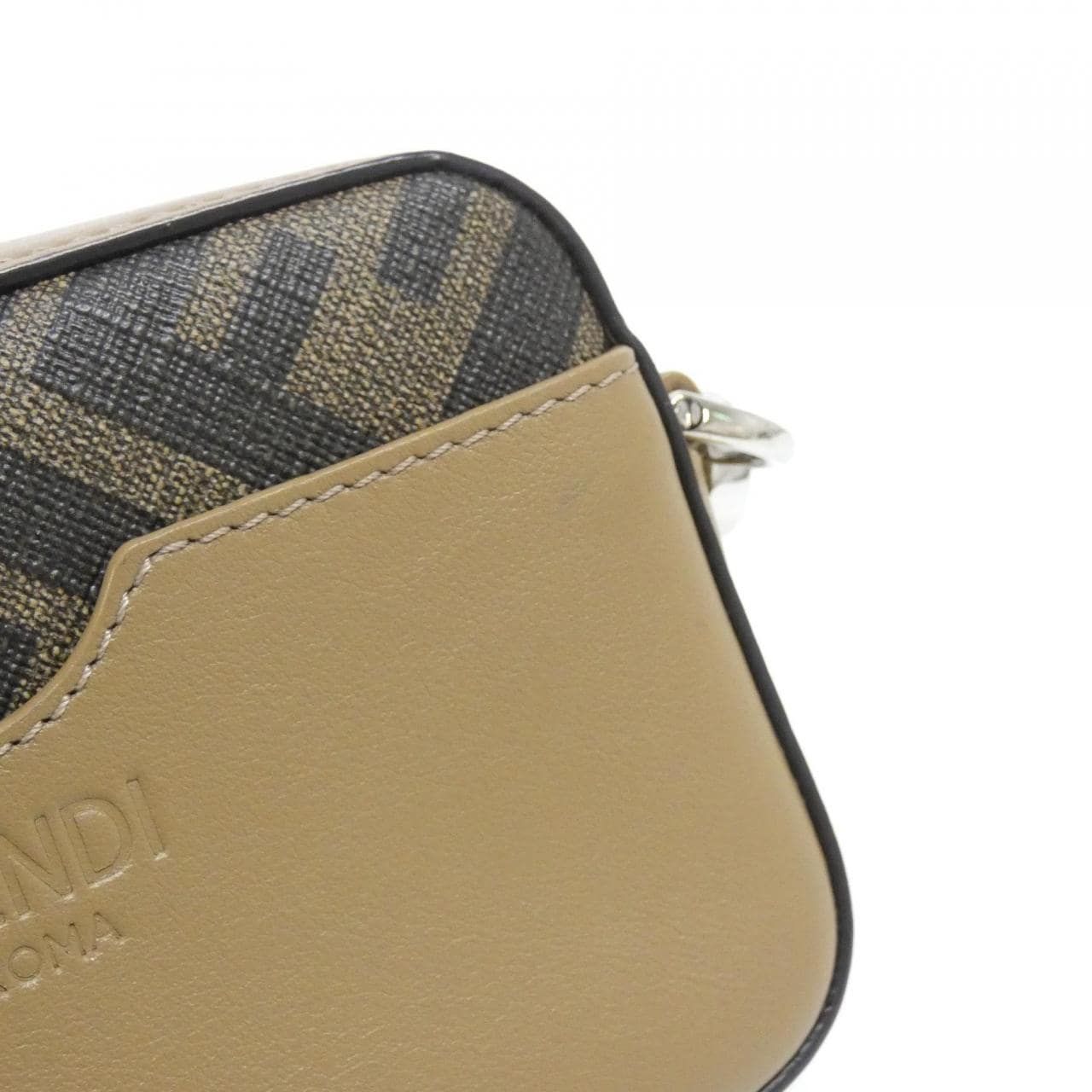 FENDI 7M0344 AJF8 Shoulder Canvas 黑色 帆布 中古品A - 縮圖 5