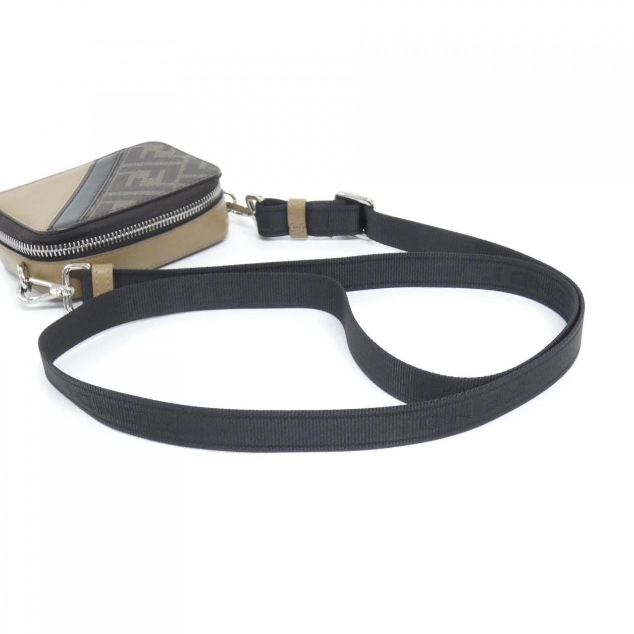 FENDI 7M0344 AJF8 Shoulder Canvas 黑色 帆布 中古品A - 縮圖 8