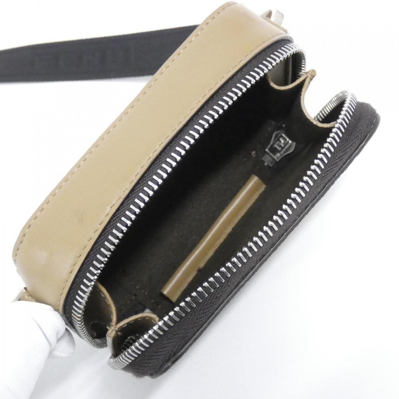 FENDI 7M0344 AJF8 Shoulder Canvas 黑色 帆布 中古品A - 縮圖 9