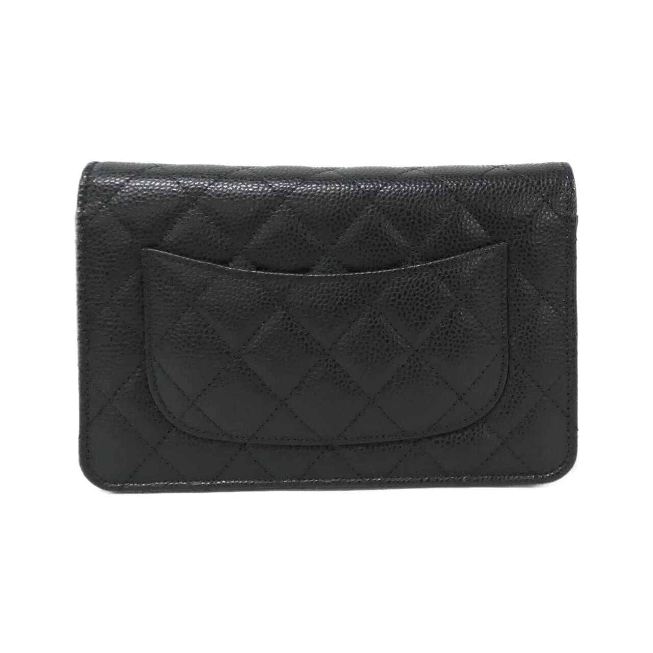 CHANEL AP4241 Wallet Grained Calfskin Black Grained Calfskin Rank A - Thumbnail 2