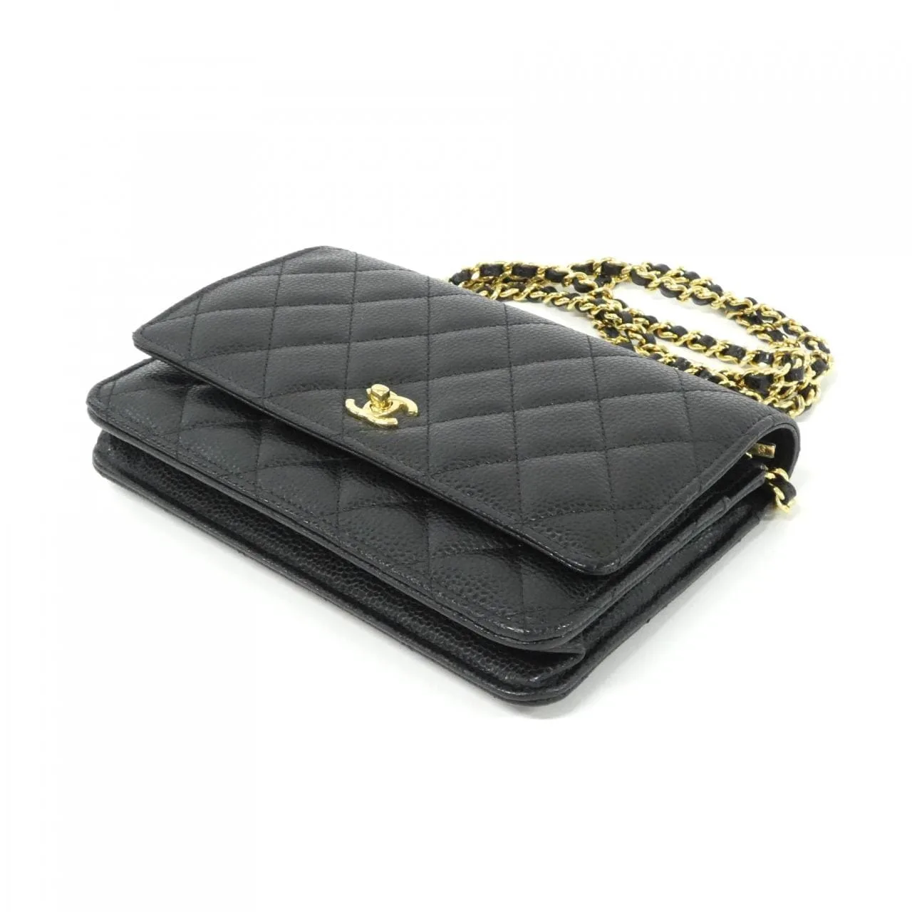 CHANEL AP4241 Wallet Grained Calfskin Black Grained Calfskin Rank A - Thumbnail 3
