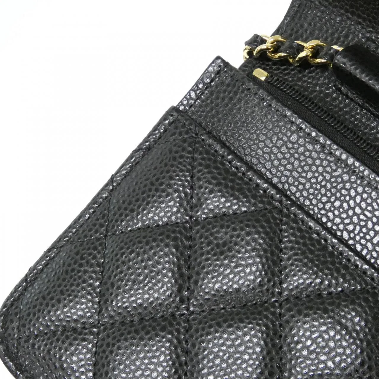 CHANEL AP4241 Wallet Grained Calfskin Black Grained Calfskin Rank A - Thumbnail 6