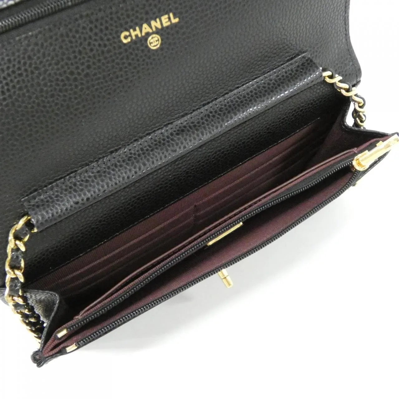 CHANEL AP4241 Wallet Grained Calfskin Black Grained Calfskin Rank A - Thumbnail 8