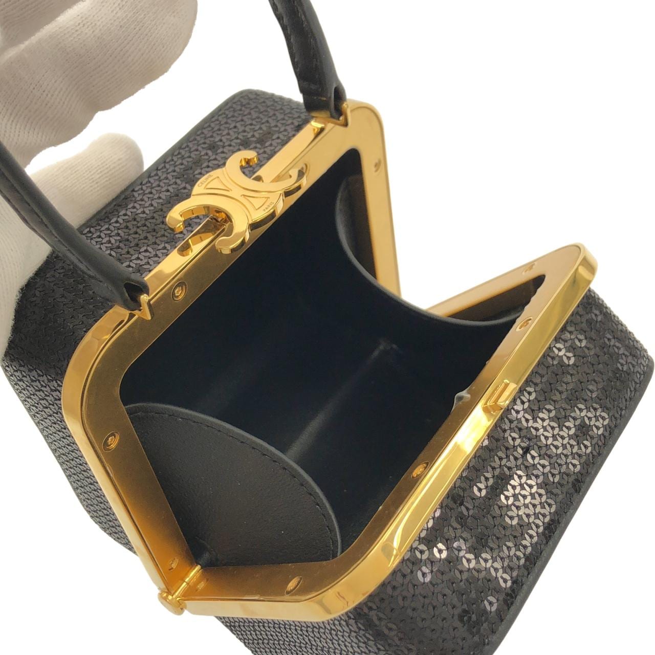 CELINE 197243EQN Bag 黑色 中古品A - 縮圖 5