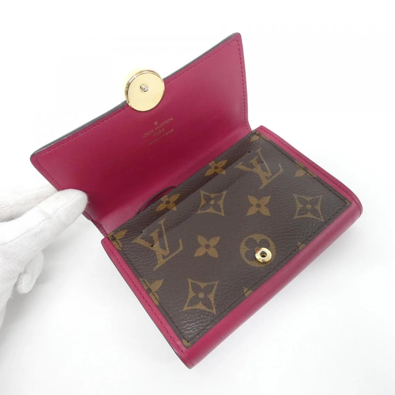 LOUIS VUITTON M64588 Wallet Monogram 黑色 Monogram 中古品A - 縮圖 7