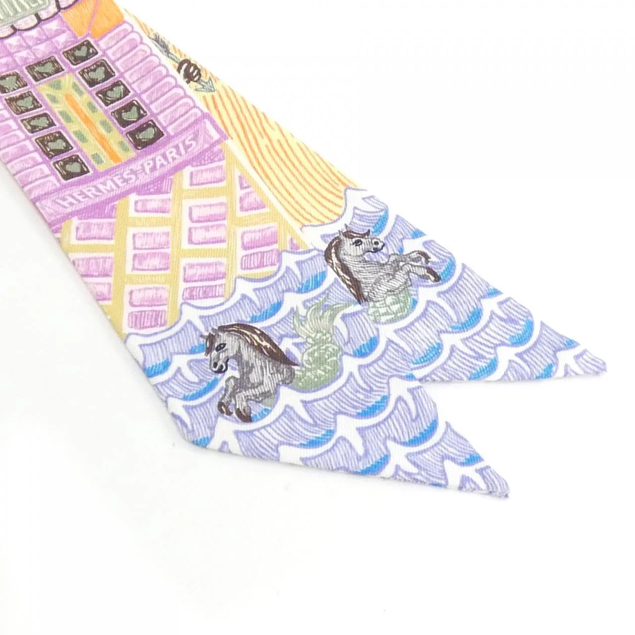 HERMES 064011S Scarf 橙色 中古品A - 縮圖 2