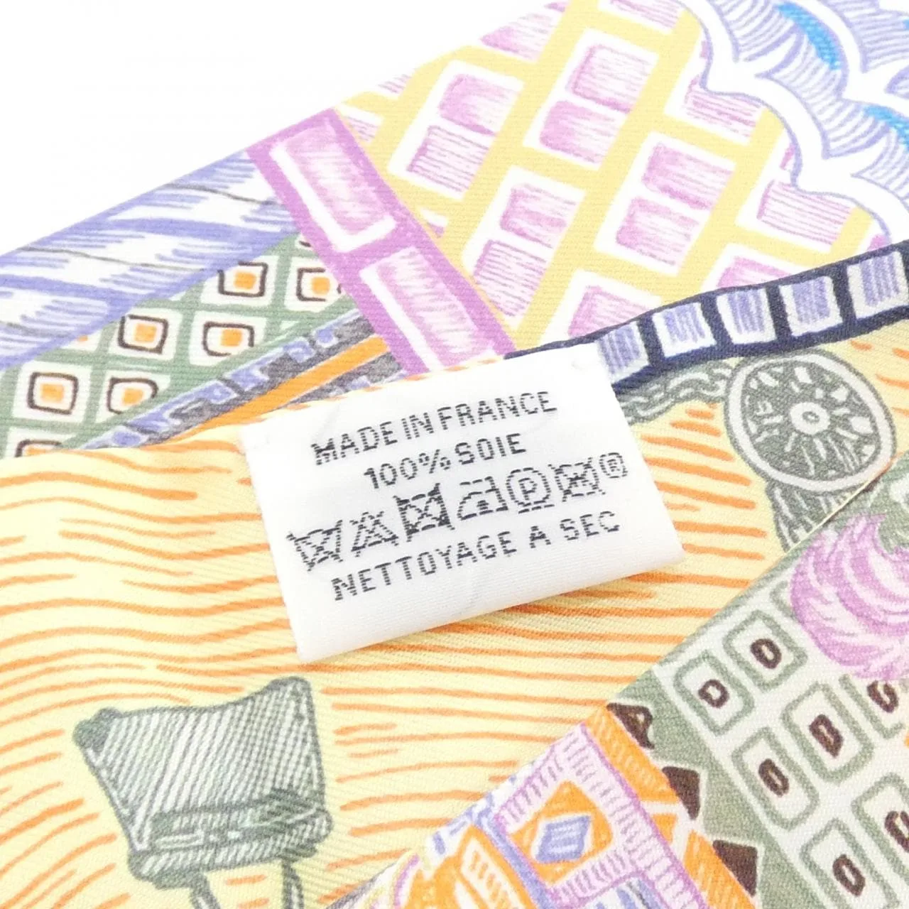 HERMES 064011S Scarf 橙色 中古品A - 縮圖 3