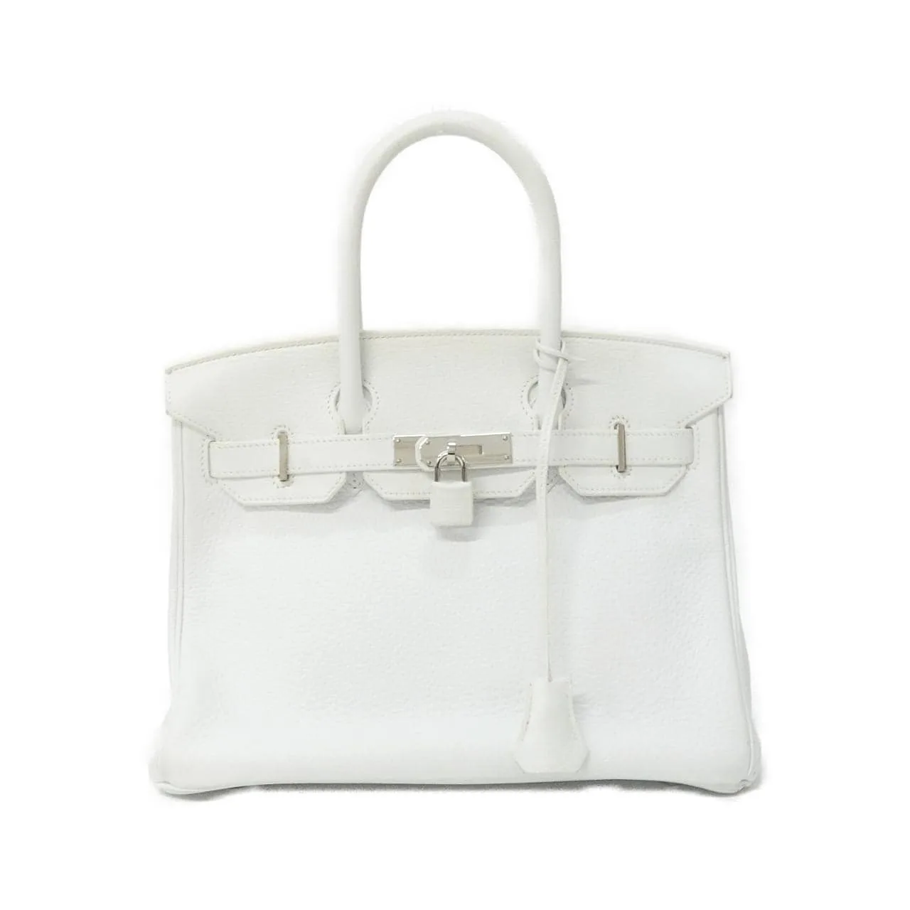 HERMES 030335CK Handbag Clemence White