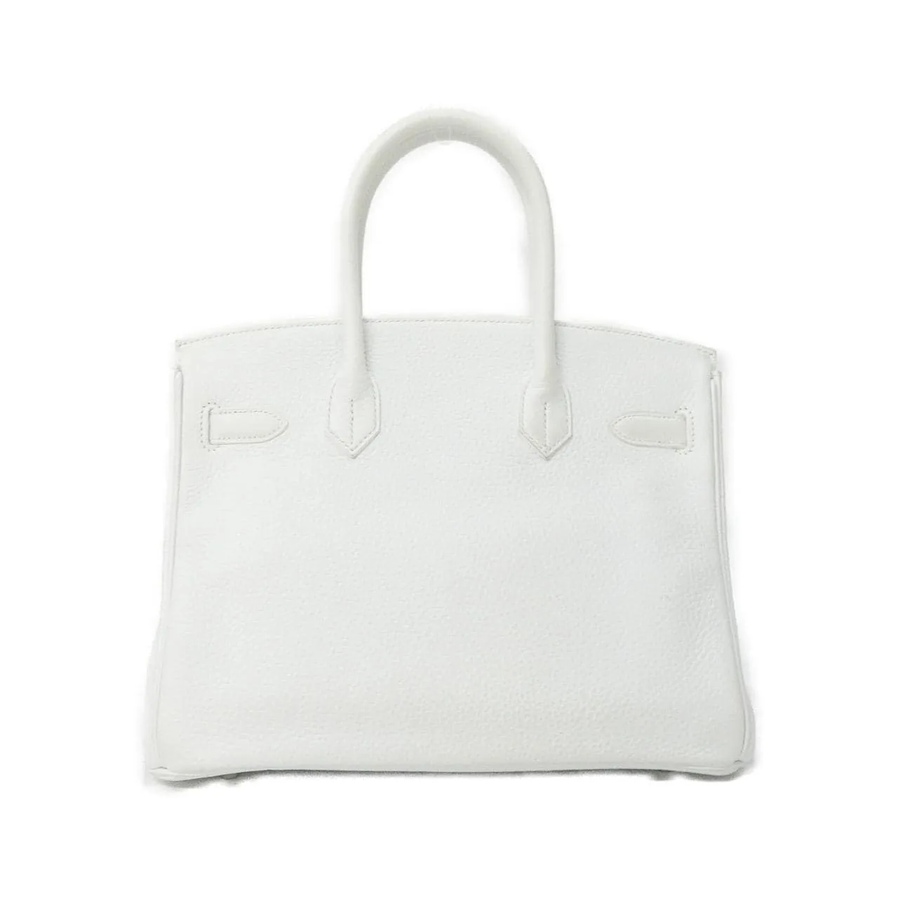 HERMES Birkin 030335CK Handbag Clemence White Clemence Leather Rank B - Thumbnail 2