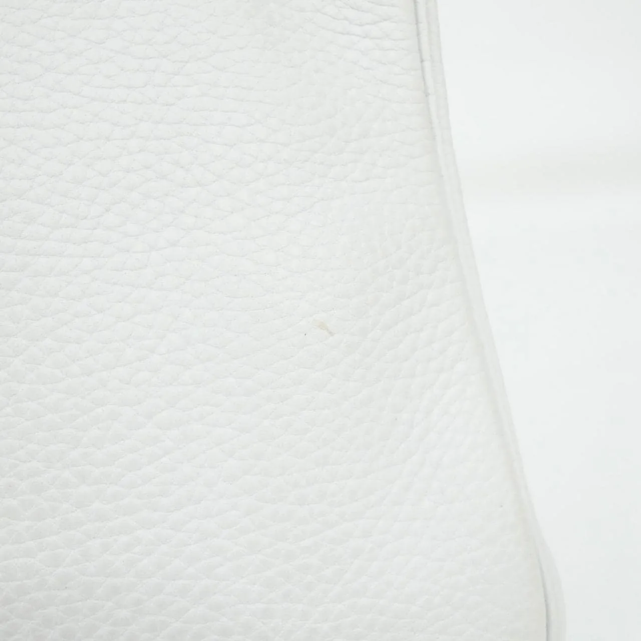 HERMES Birkin 030335CK Handbag Clemence White Clemence Leather Rank B - Thumbnail 4