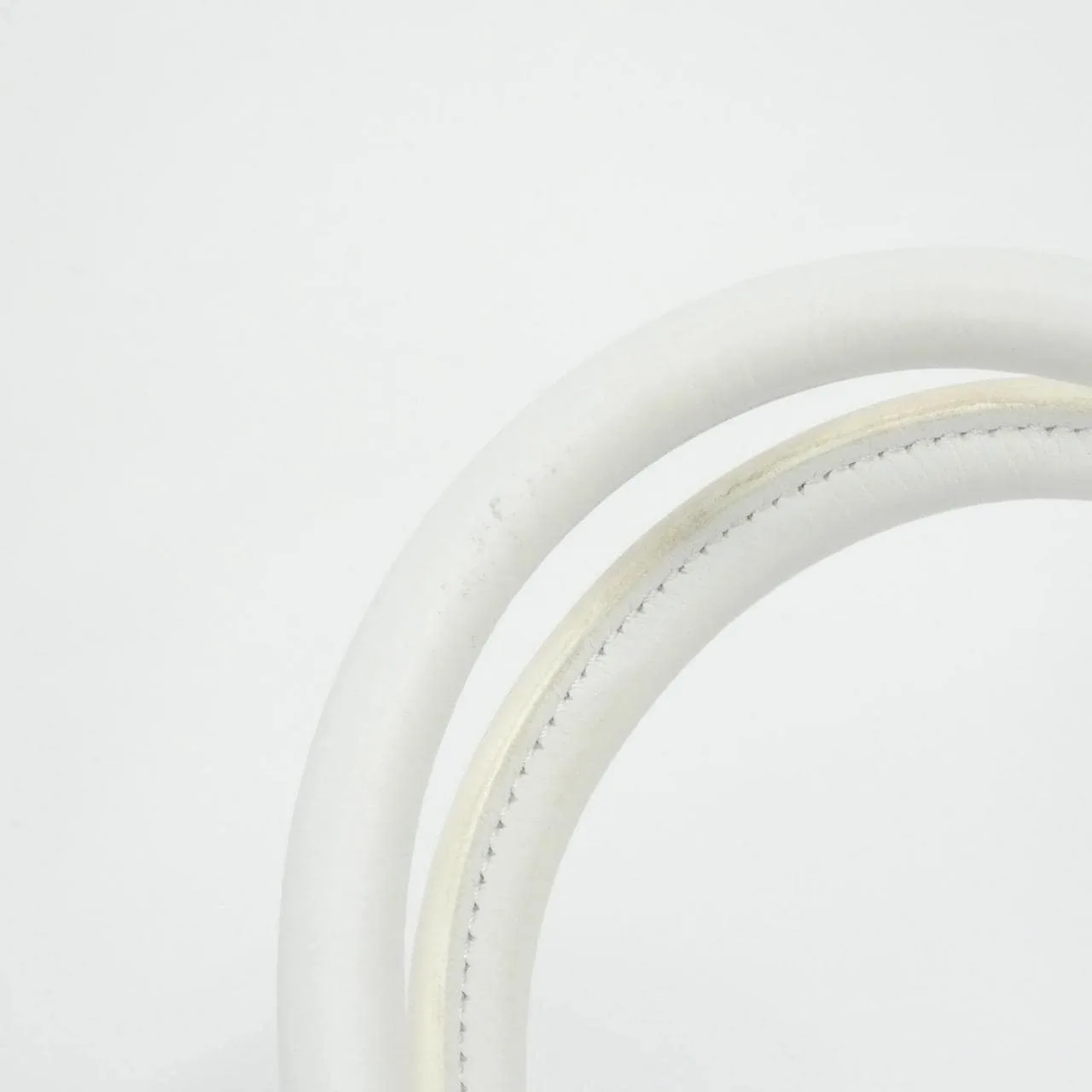 HERMES Birkin 030335CK Handbag Clemence White Clemence Leather Rank B - Thumbnail 8