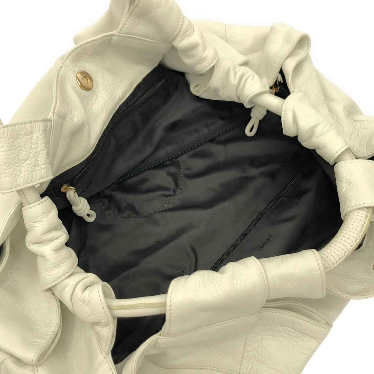 LOEWE Handbag Leather White Leather - Thumbnail 9