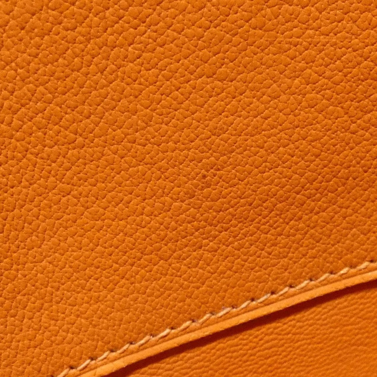 HERMES Kelly Shoulder Ostrich Orange Ostrich Rank A - Thumbnail 7