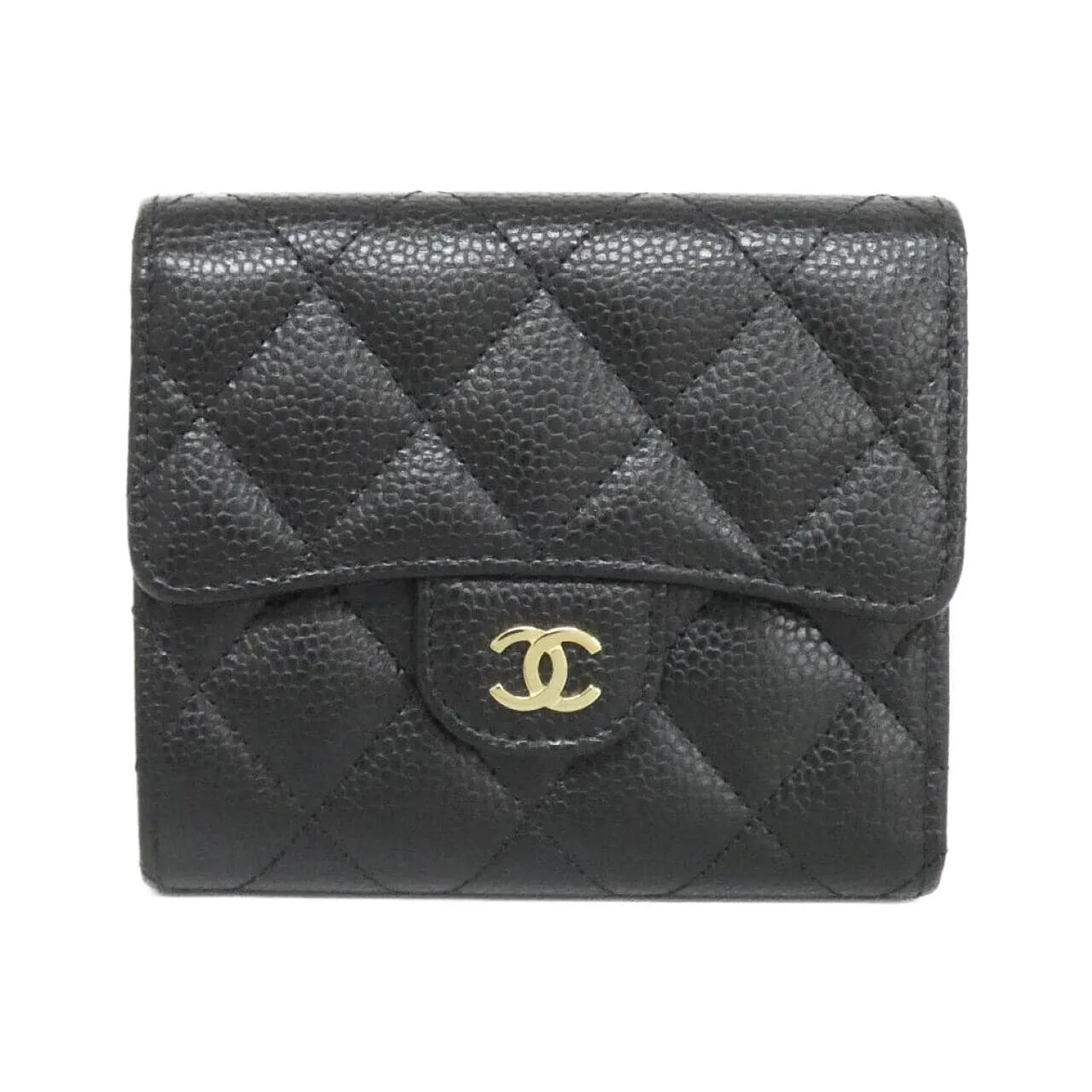 CHANEL Timeless Classic AP0231 Wallet Grained Calfskin Black