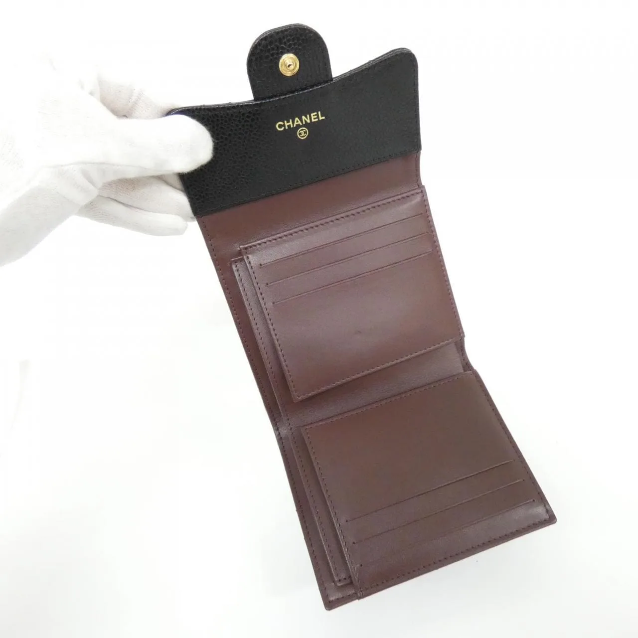 CHANEL Timeless Classic AP0231 Wallet Grained Calfskin Black Grained Calfskin Rank A - Thumbnail 4