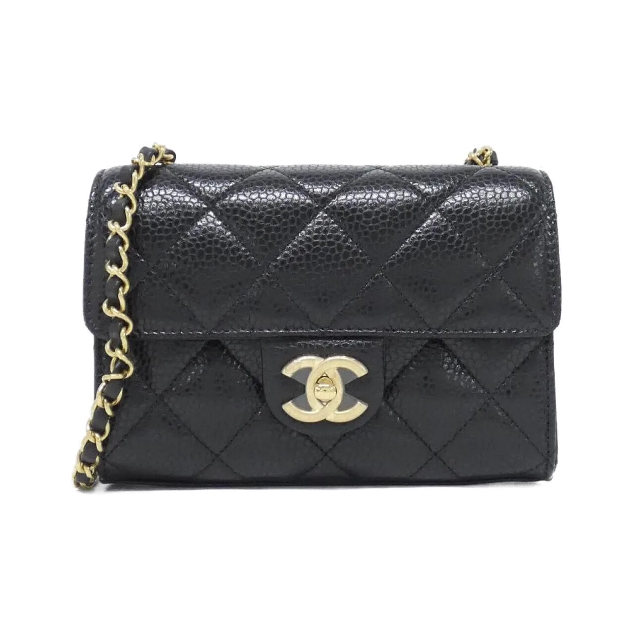 CHANEL AS5981 Shoulder Grained Calfskin Black
