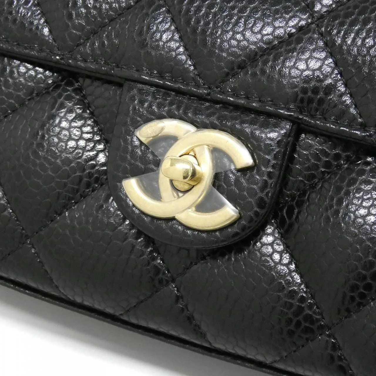 CHANEL AS5981 Shoulder Grained Calfskin Black Grained Calfskin - Thumbnail 4