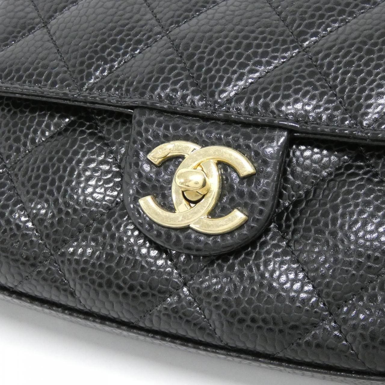 CHANEL AS5981 Shoulder Grained Calfskin Black Grained Calfskin - Thumbnail 4