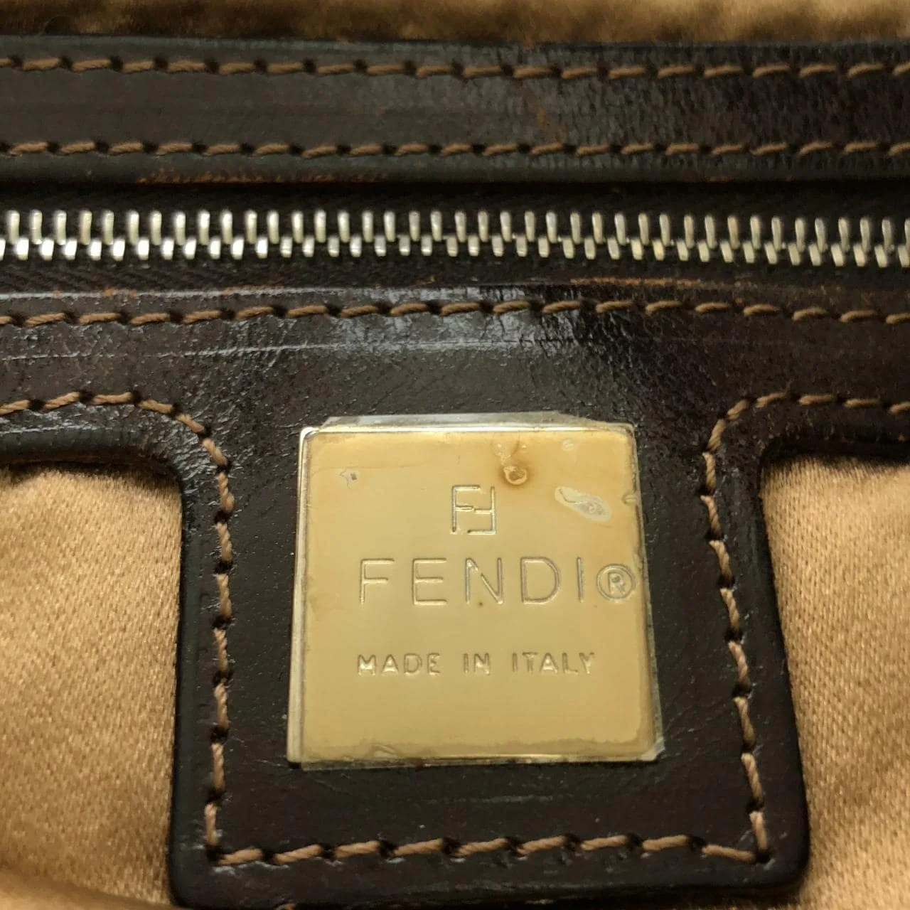 FENDI Baguette 26424 Handbag 棕色 中古品B - 縮圖 9